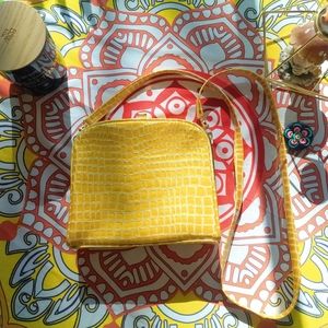 Vintage Yellow Enamel Shoulder Bag Made in Canada